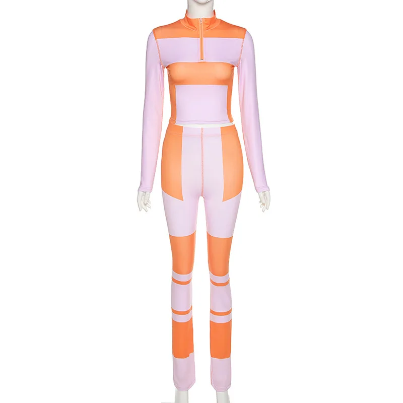 

2020 Autumn Winter Women Casual Sports Fashion Skinny Two Piece Set Top and Pants Tracksuit Sweatsuit Outfits Streetwear