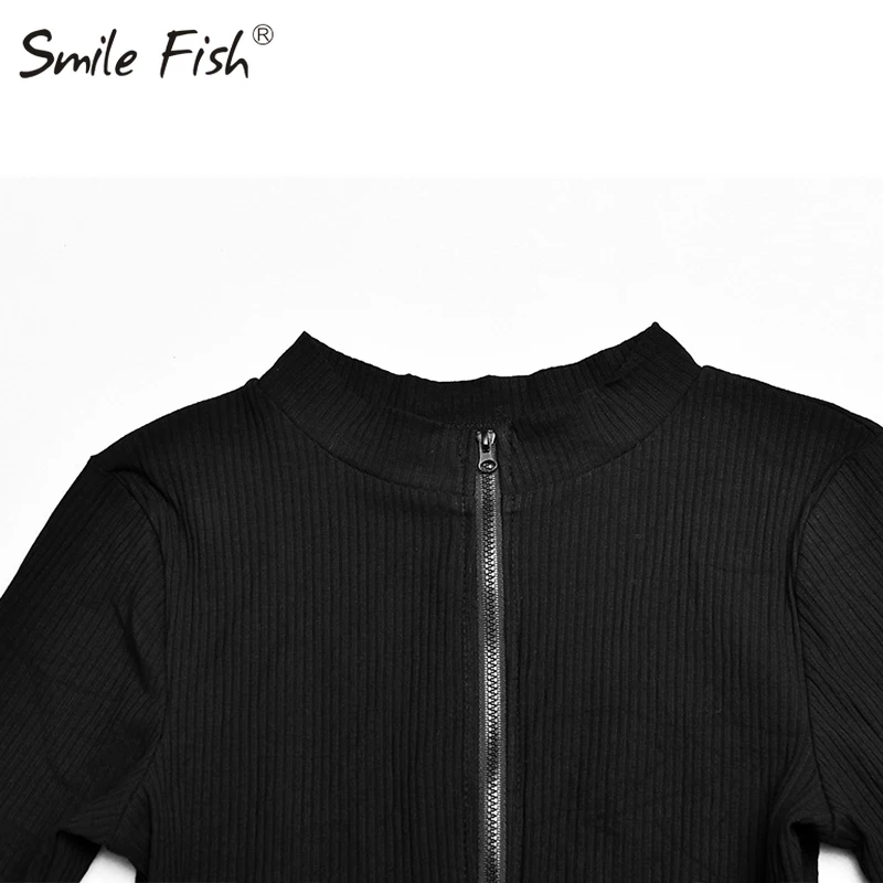 

Sexy Zipper Stand Collar Rompers Pencil Shorts Jumpers Bodycon Zip Up Playsuits Cotton Skinny Long Sleeve Spring Outfits G1440