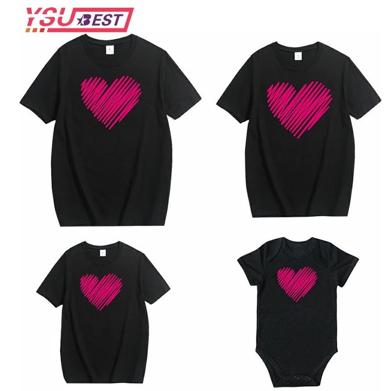 Camisetas de verano a juego para familia, Padre, Hijo, ni&ntilde;os, ropa a juego con letras-0