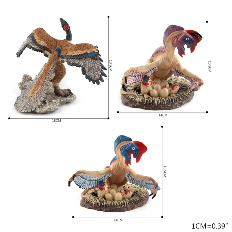 

Dinosaur Toy Plastic Figure Surprise Gifts Children Home Decoration Model Party Prop Red Blue Oviraptor Archaeopteryx