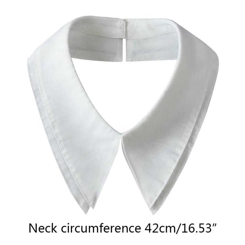 

Elegant Detachable Fake Collar Dickey Double Layer Pointed Lapel Half Shirt Decorative Rhombus Necklace Choker Accessory