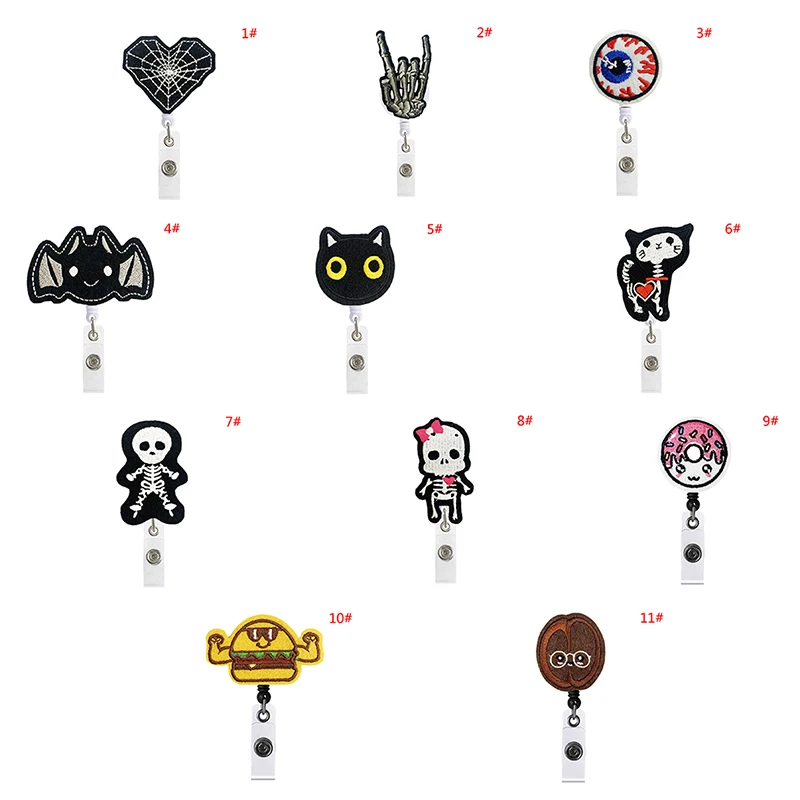 

11 стилей Хэллоуин выдвижной значок медсестры держатель для Бейджа