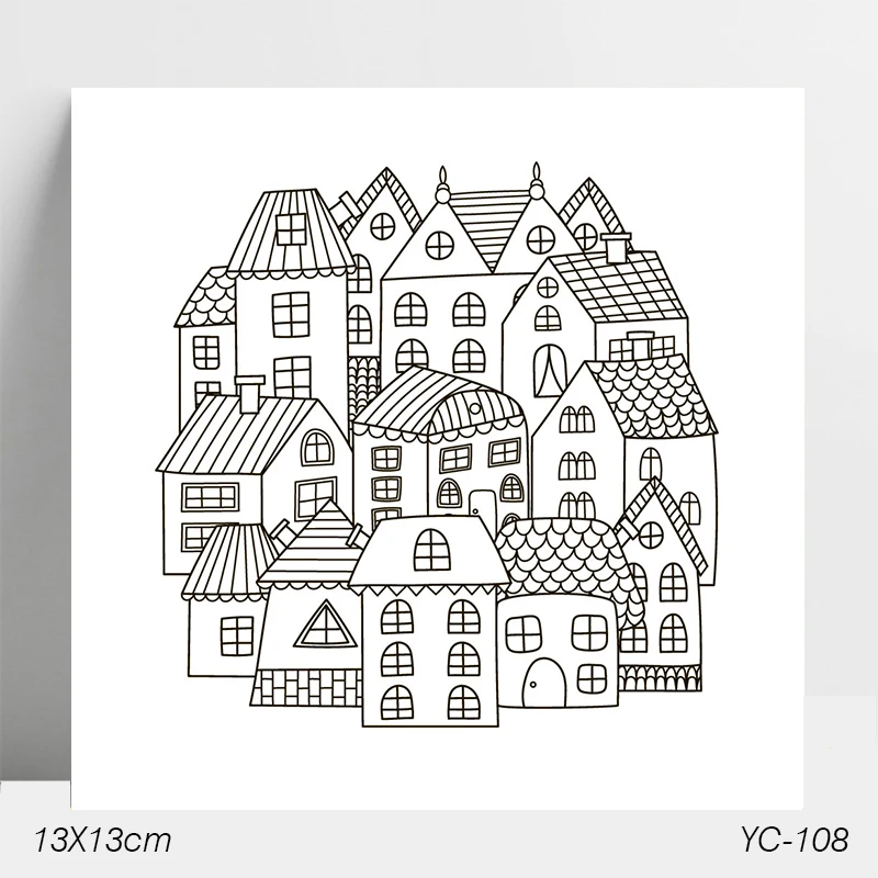 

AZSG House Clear Stamps/Silicone Transparent Seals for DIY scrapbooking Card Making 13*13cm