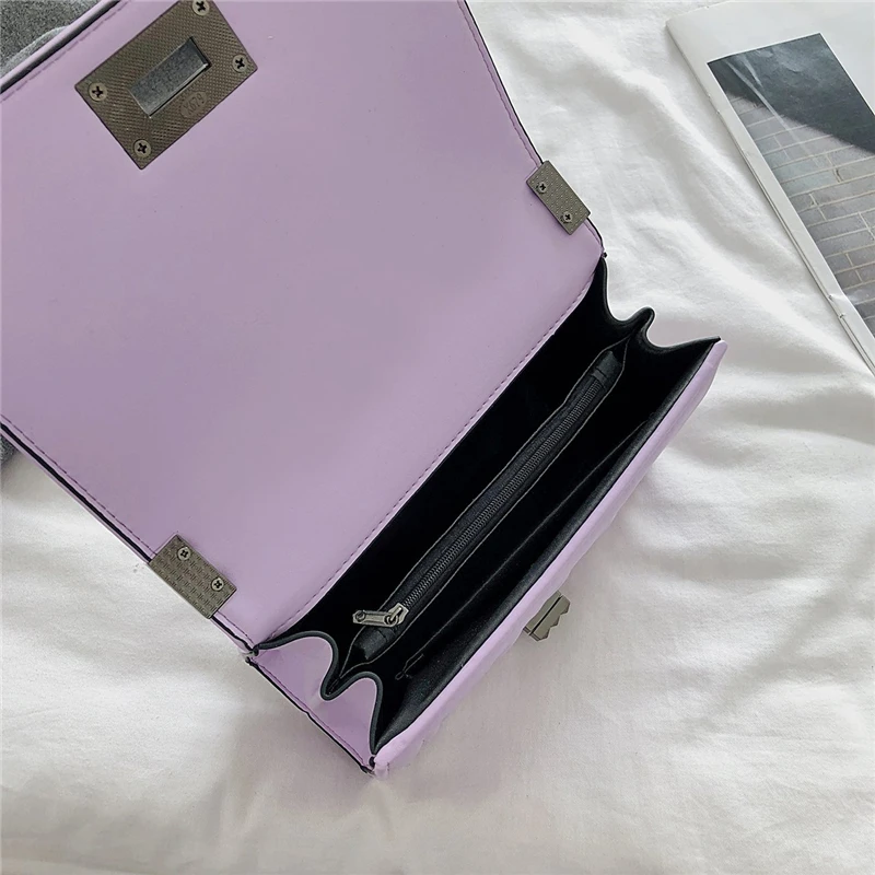 

Fashion Shoulder Crossbody Bags for Women 2021 High Quality Rhombic PU Leather Ladies Chain Small Messenger Bag Luxury Black