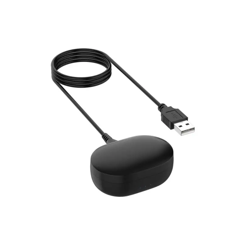 

Headset Box Warehouse With 1 Meter Charging Cable Wireless Charging Headphone Box For Xiaomi Redmi AirDots Black Charging Case