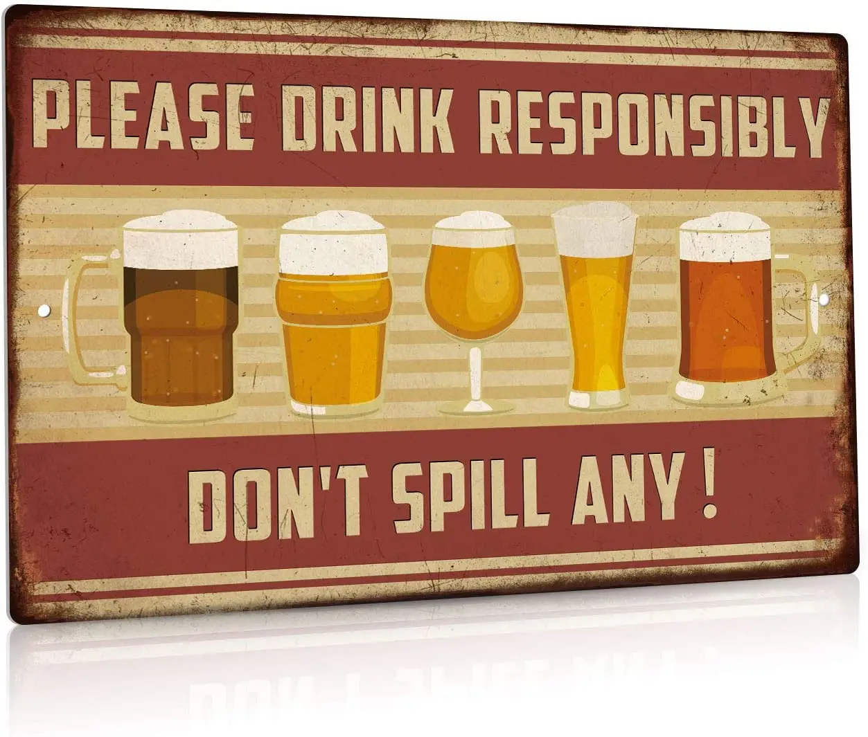 

Decor Beer Bar Sign, Vintage Art Wall Decor for Plaque Poster Cafe, Man Cave Home Decor for Pub, Club, Kitchen
