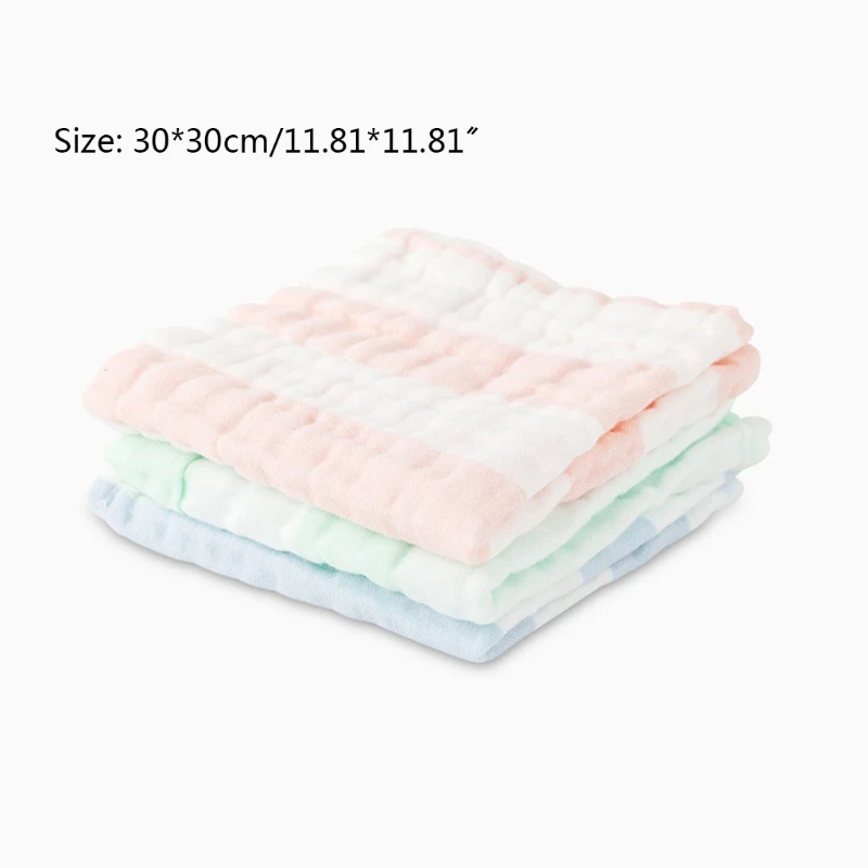 

3 Pcs/Pack Baby Infants Feeding Bibs Absorbent Soft Cotton Burp Saliva Towel Handkerchief Toddler Scarf Washcloth