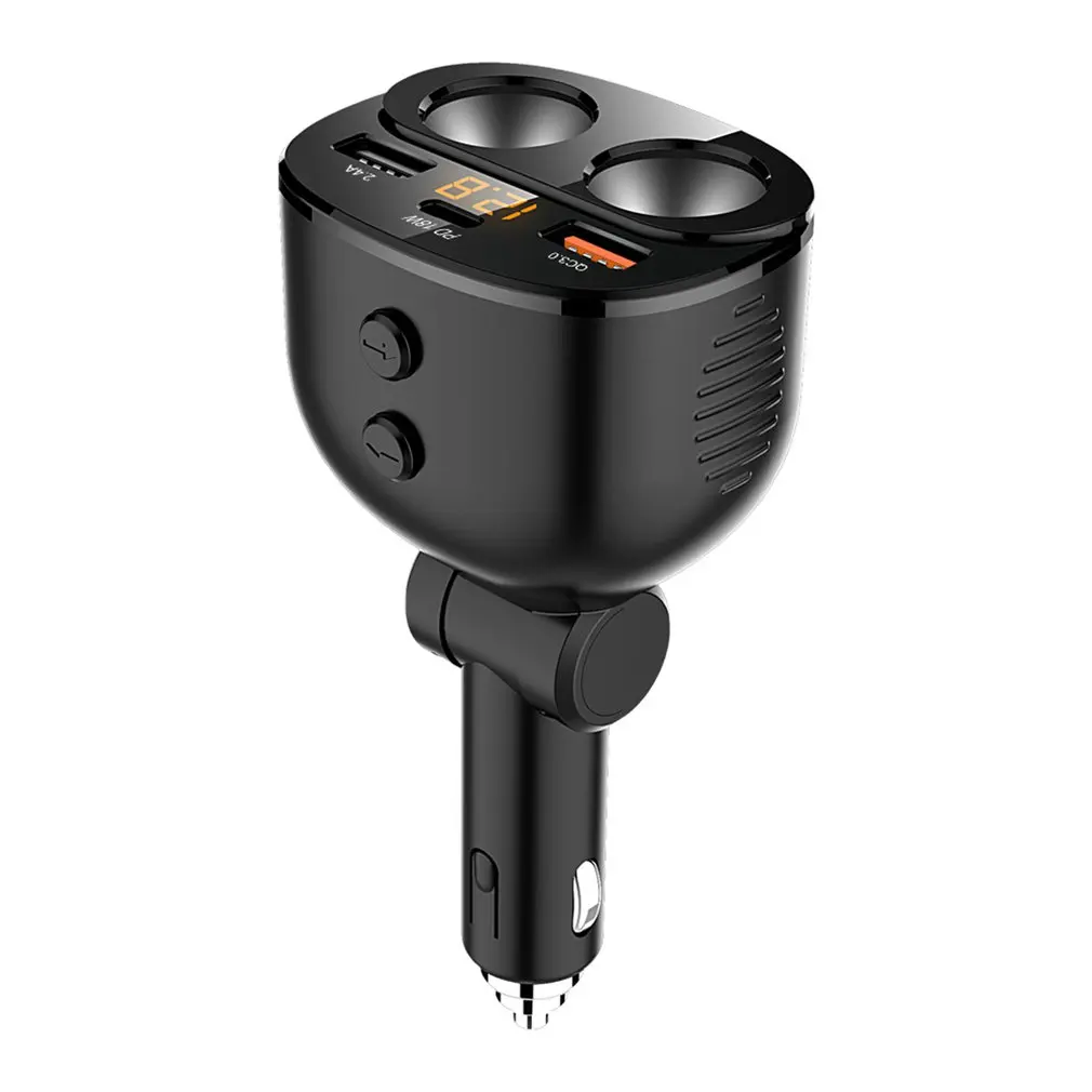 

Cigarette Lighter With Switch Car Socket One For Two Usb Car Charger PD+ QC Fast Charge Automobile Parts