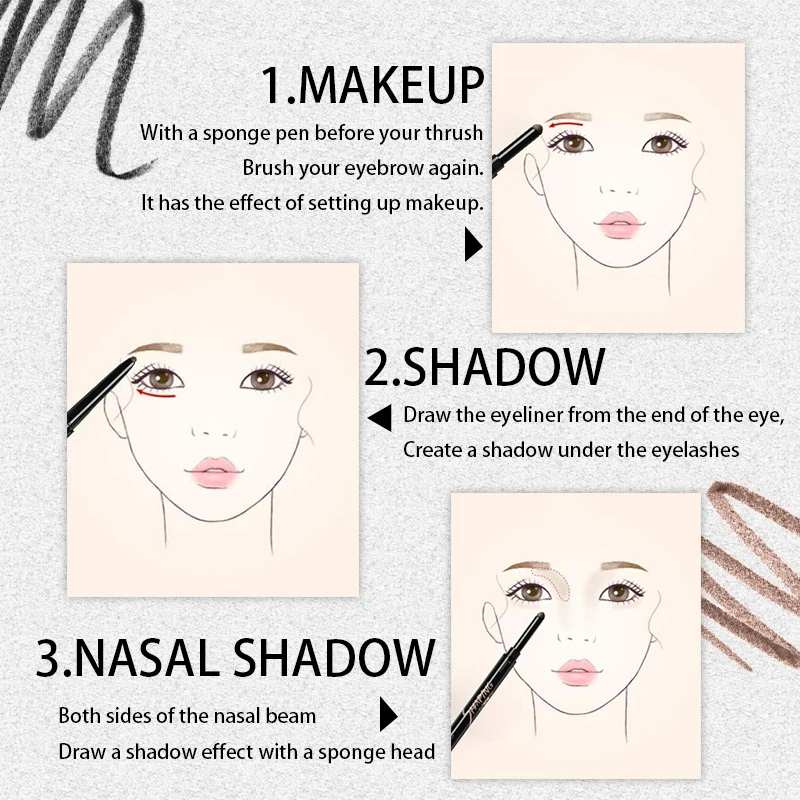 MYG косметический карандаш для бровей натуральный легко носить долговечный