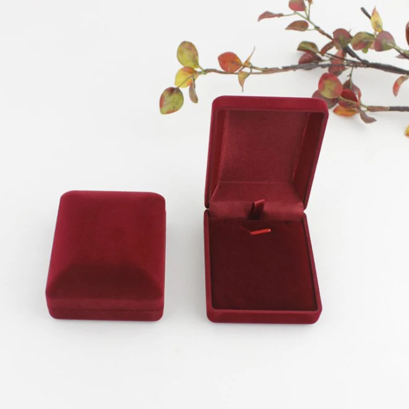 Подарочная коробка для ювелирных изделий ожерелья бархатная Свадебная Подвеска