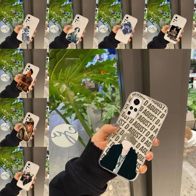 

Agust D suga kpop Phone Case Transparent For VIVO Y 97 93 85 81 75 73 71 70 69 67 66 55 53 50 52 51 30 20 19 11 S E Mobile bags