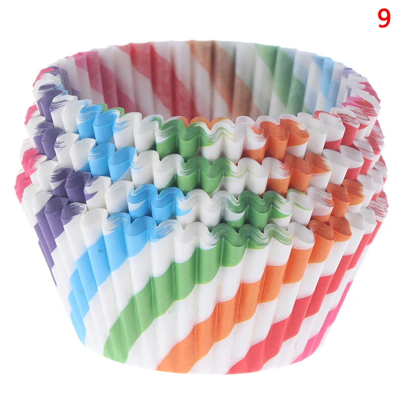 100 шт. домашняя посуда одноразовые бумажные стаканчики для торта чашки кексов