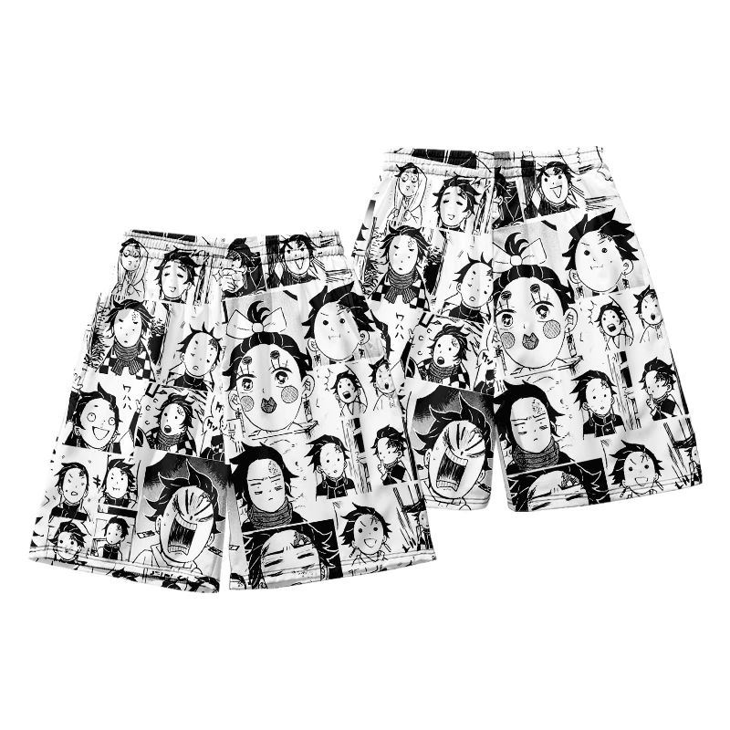 

Anime Demon Slayer Kimetsu No Yaiba Tanjiro Kamado Cosplay Costumes Shorts Zenitsu Funny Print Halloween Costume For Women CS196