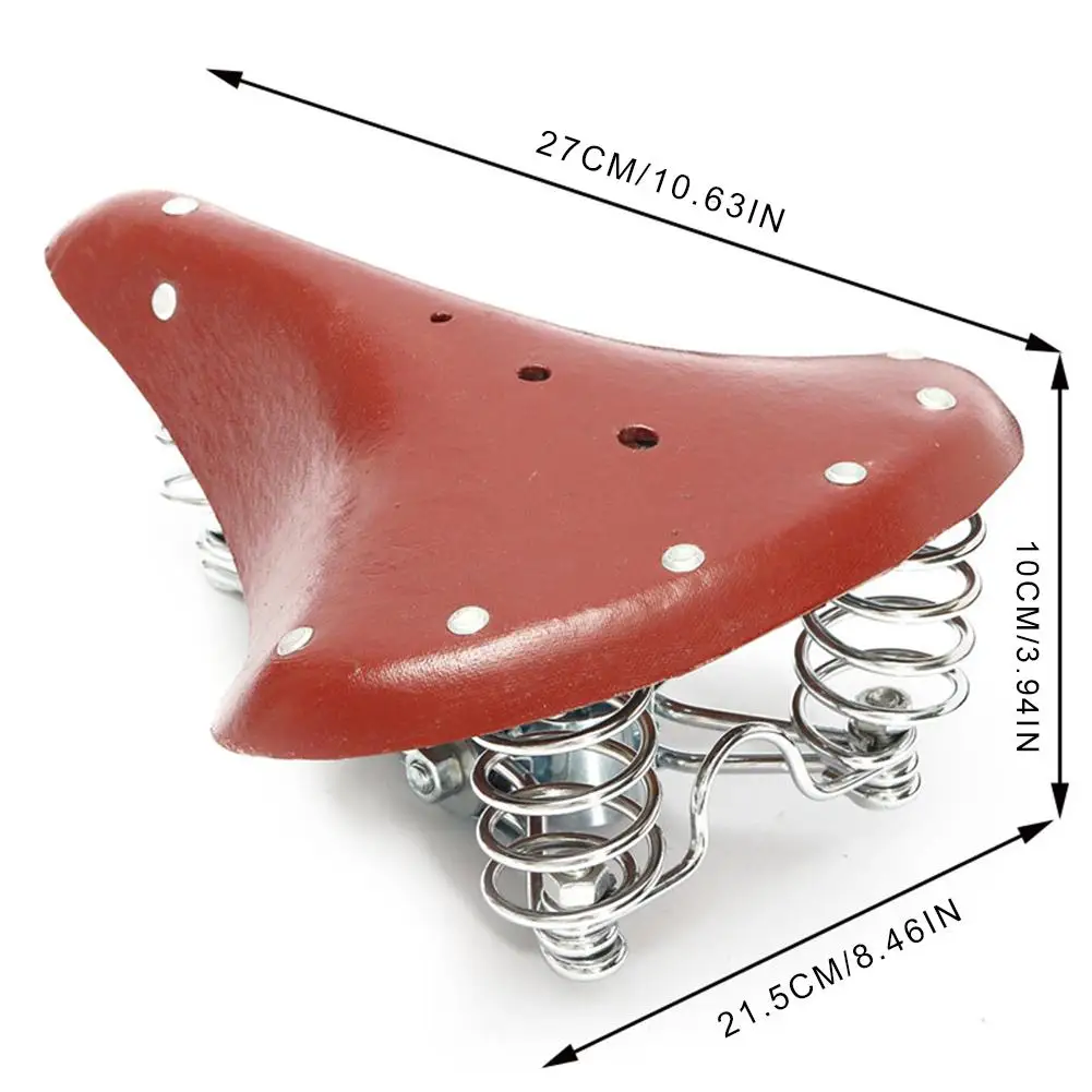 Классическое велосипедное седло Ретро кожа Винтаж Натуральная классическое