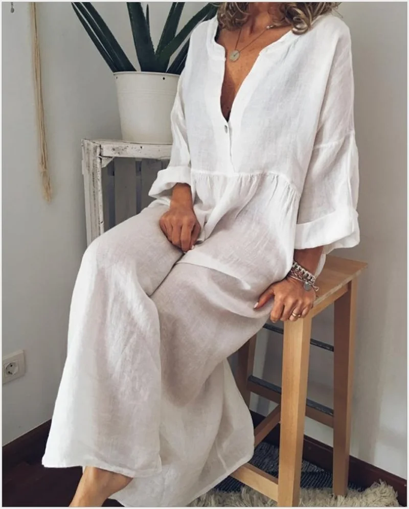 

2021 summer new style Korean loose large size fat mm casual printed long-sleeved dress dresses for women bandage dress