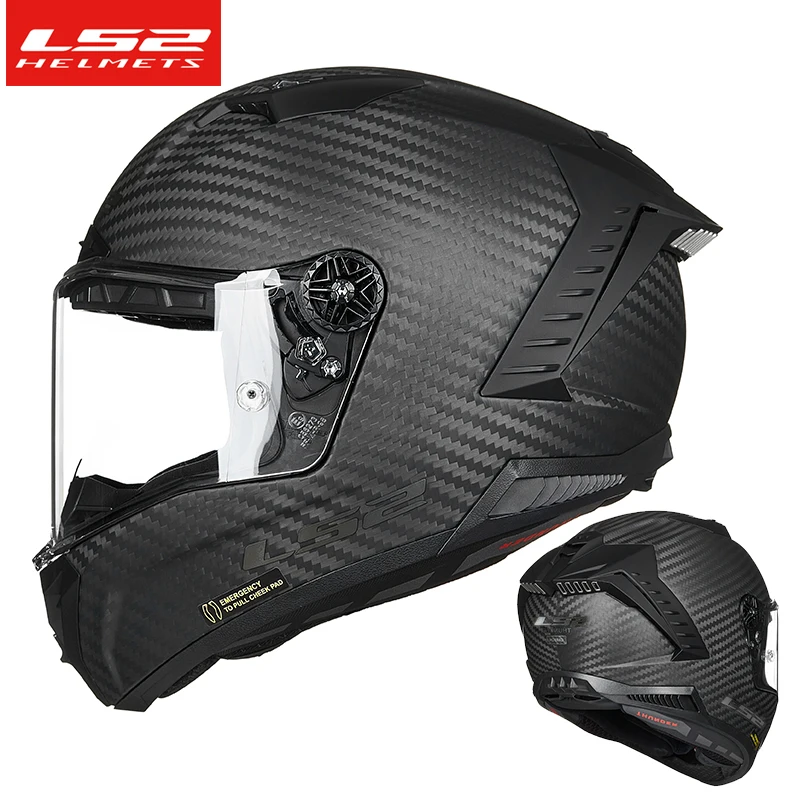 

LS2 THUNDER анфас шлемы cascos para moto ls2 ff805 гоночный мотоциклетный шлем из углеродного волокна с двойным D-образным кольцом
