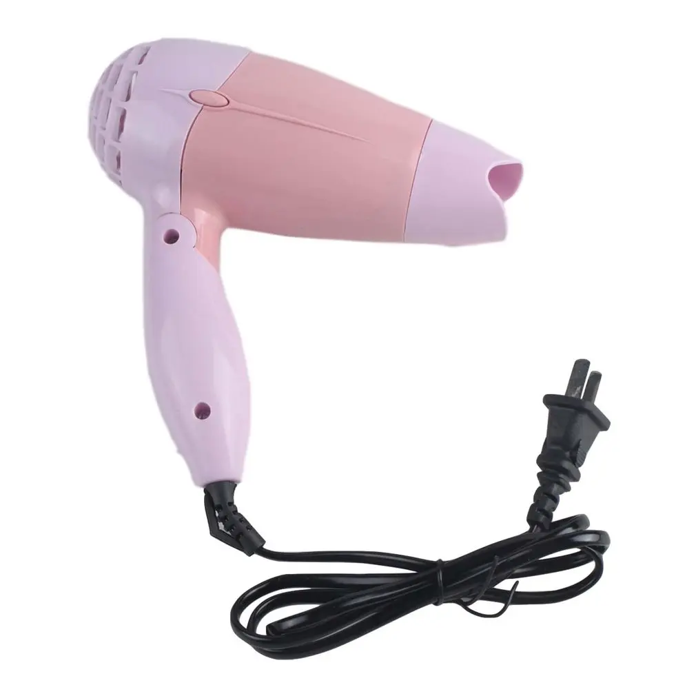 

Mini Hair Dryer with Nozzle Adjustable Airflow Fast Drying Low Noise Portable Travel Household Hair Dryer US Plug EU Plug