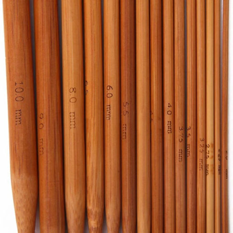 75x Смешанные 20 см двойные остроконечные вязальные спицы из карбонизированного