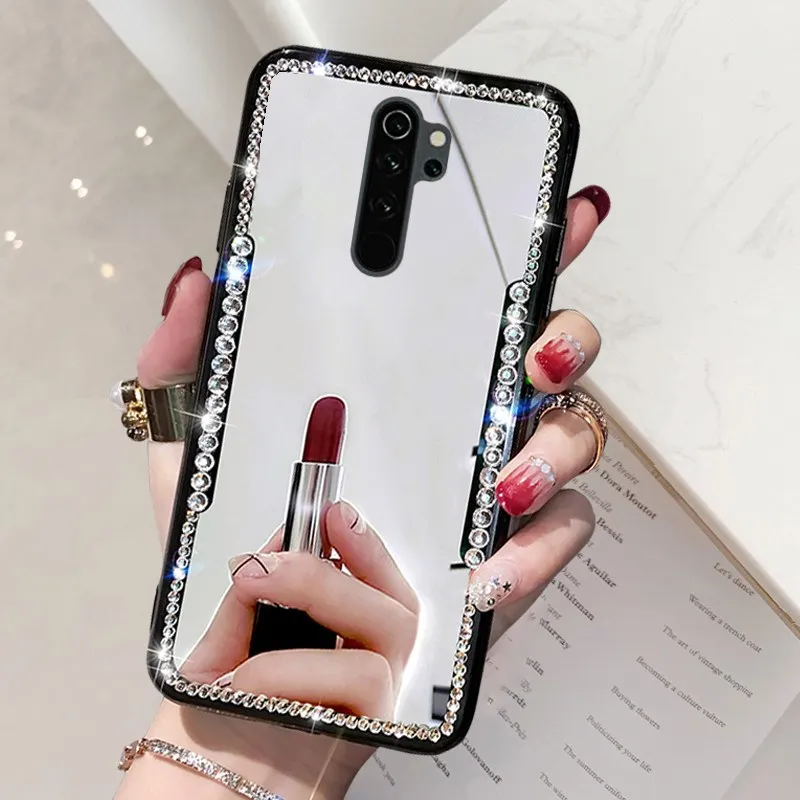 Зеркальный силиконовый чехол с кольцом для Xiaomi 10 10T Pro Poco X3 NFC Redmi Note 7A 8A 9A 9C 6 7 8 9