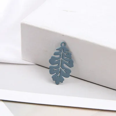 10pcs/lot 19*33mm Painting Leaves Charms Simple Earrings Findings | Украшения и аксессуары