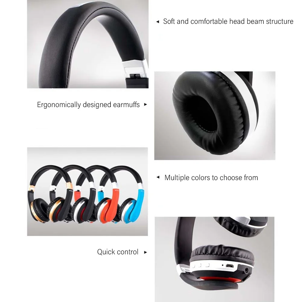 Складные беспроводные наушники Bluetooth 5 0 Накладные с усиленными басами