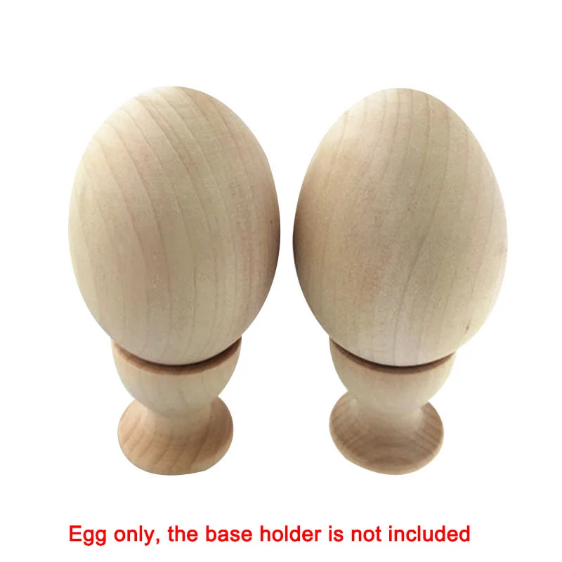 

1 Pcs Wooden Egg Simulation Eggs DIY Hand Painted Doodle Easter Egg Kid Pretend Play Toys FPing