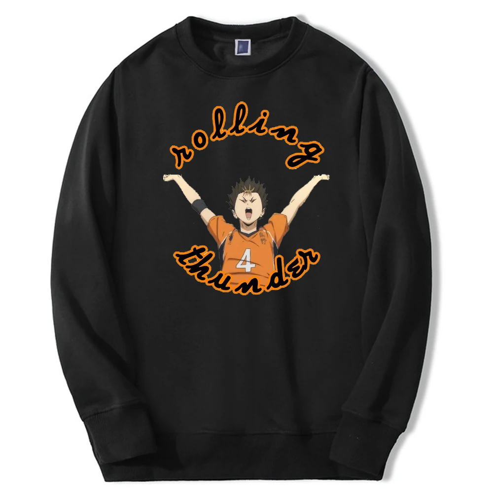 

Haikyuu Япония Аниме Shoyo Hinata Fly It Весна Мужская мода толстовки Повседневная Спортивная одежда мужские пуловеры оверсайз