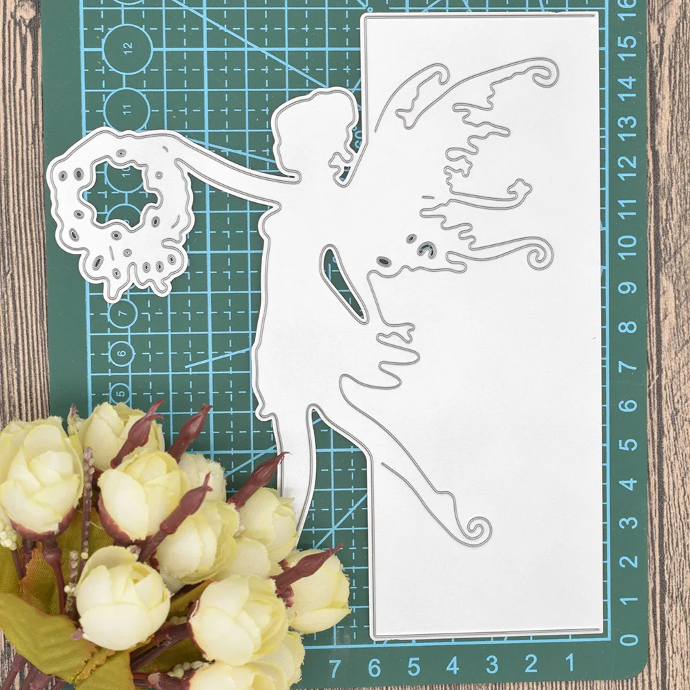 Большой размер Ангел Фея рамка металлические режущие штампы для альбома