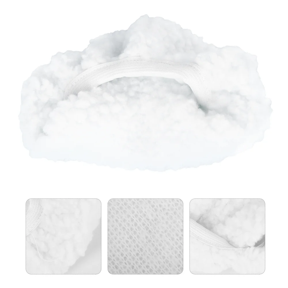 

5 PCS Car Polishing Waxing Lambswool Bonnets Pads - 7-8 inch (White)