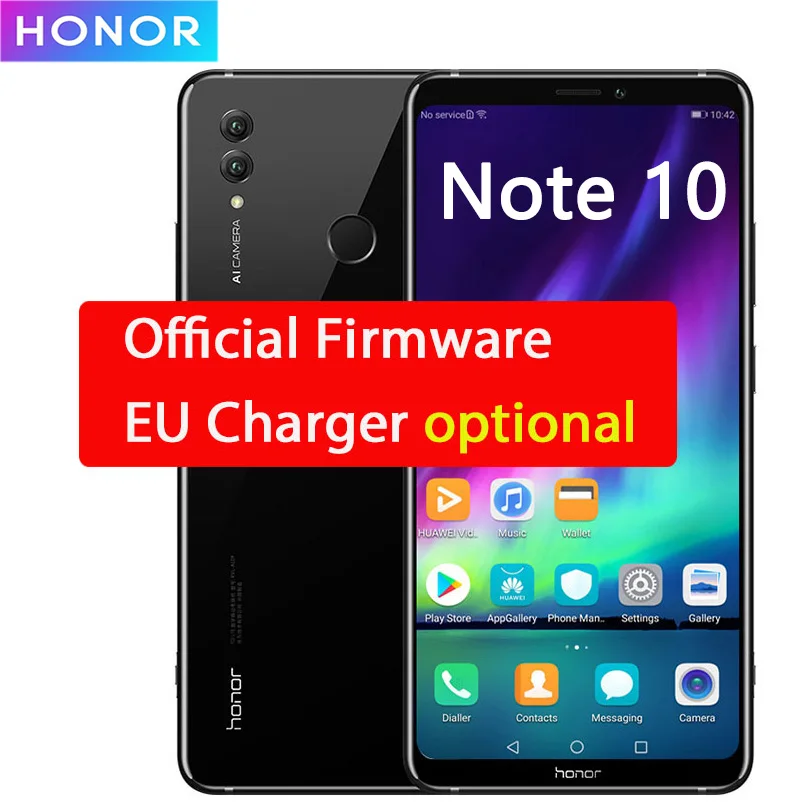 Honor Note 10 Kirin 970, Восьмиядерный мобильный телефон, две sim-карты, 6,95 дюймов, Android 8,1, отпечаток пальца, ID, NFC, 5000 мАч, батарея OTA