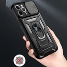 Противоударный чехол LOVECOM для iPhone 12 Pro 11 Pro Max XS Max XR X 7 8 Plus, мягкий матовый чехол для телефона с камерой и держателем