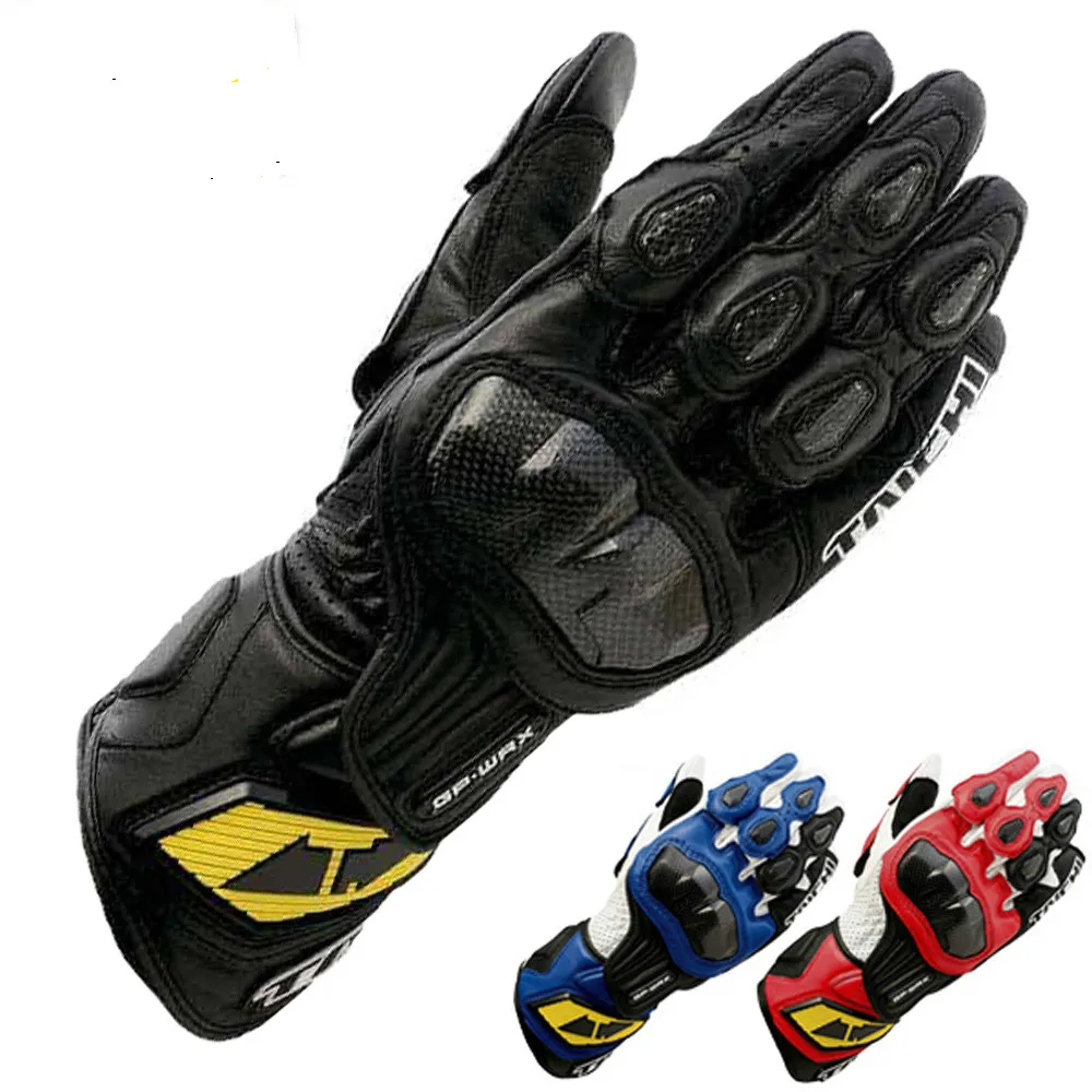 Гоночные перчатки с защитой от падения из твердой кожи защитные Дышащие Модные