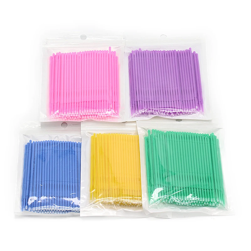 100 шт./пакет одноразовые микрокисти ресницы расширение для удаления ресниц щётка