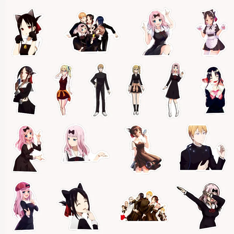 

50Pcs Anime Love Is War Chika Fujiwara Stickers For DIY Girl Stationery Laptop Phone Guitar Suitcase Cute Kaguya Sama Sticker