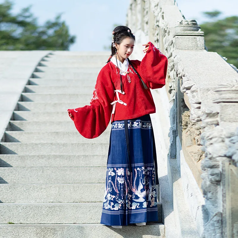 Женский костюм Hanfu с вышивкой классический для танцев традиционное платье феи