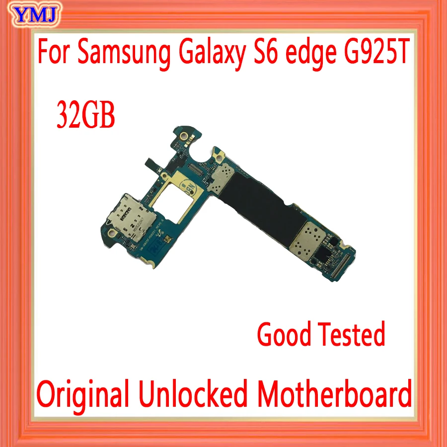 Оригинальная разблокированная материнская плата для Samsung Galaxy S6 edge G925T с полными
