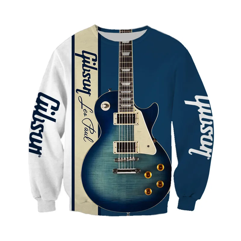 elektrische gitarre blau und weiß 3d alle über gedruckt kleidung neue mode männer frauen casual sweatshirthoodiezip hoodie free globa