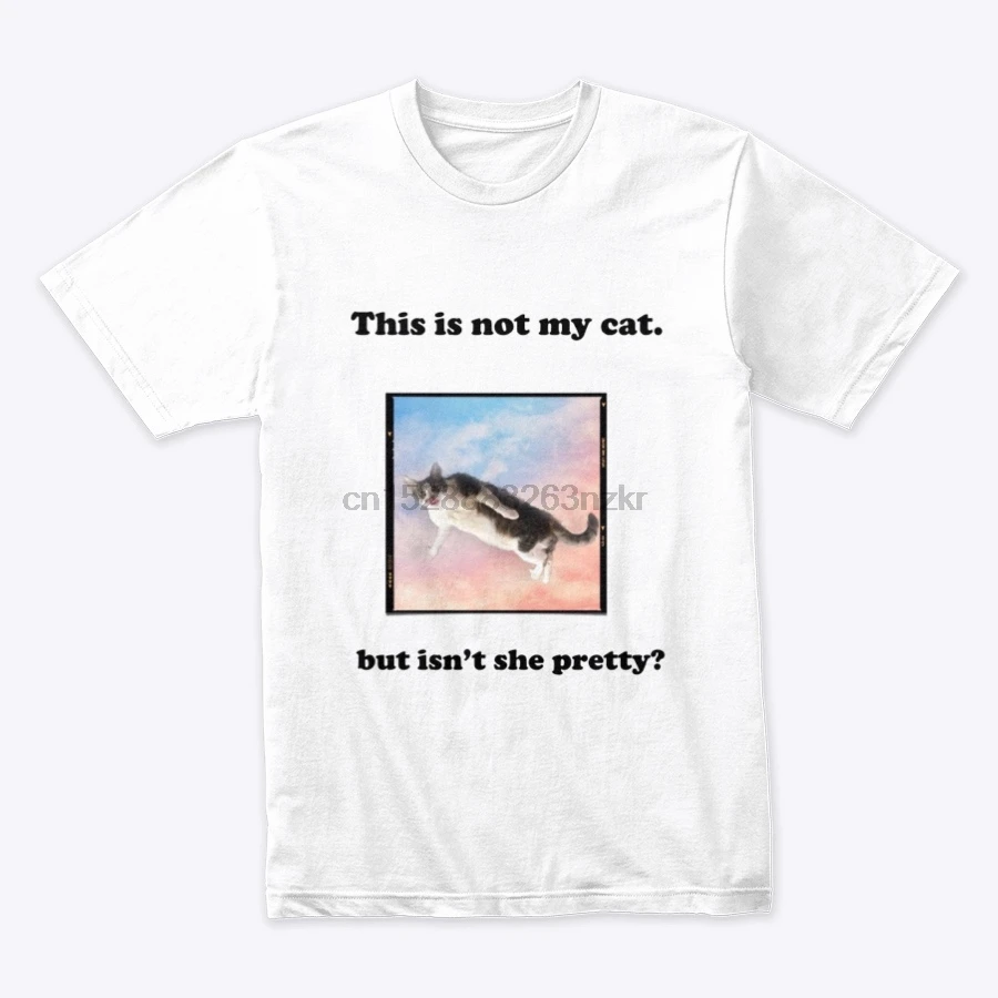 Мужская футболка не моя кошка рубашка женская футболка|Мужские футболки| |