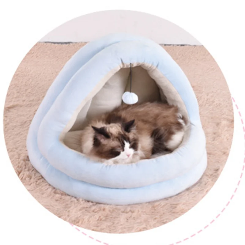 

New Style Cat's Nest Four Seasons Pet Villa Closed Cama Gato Warm Bed House Soft Durable Cusion Summer Winter