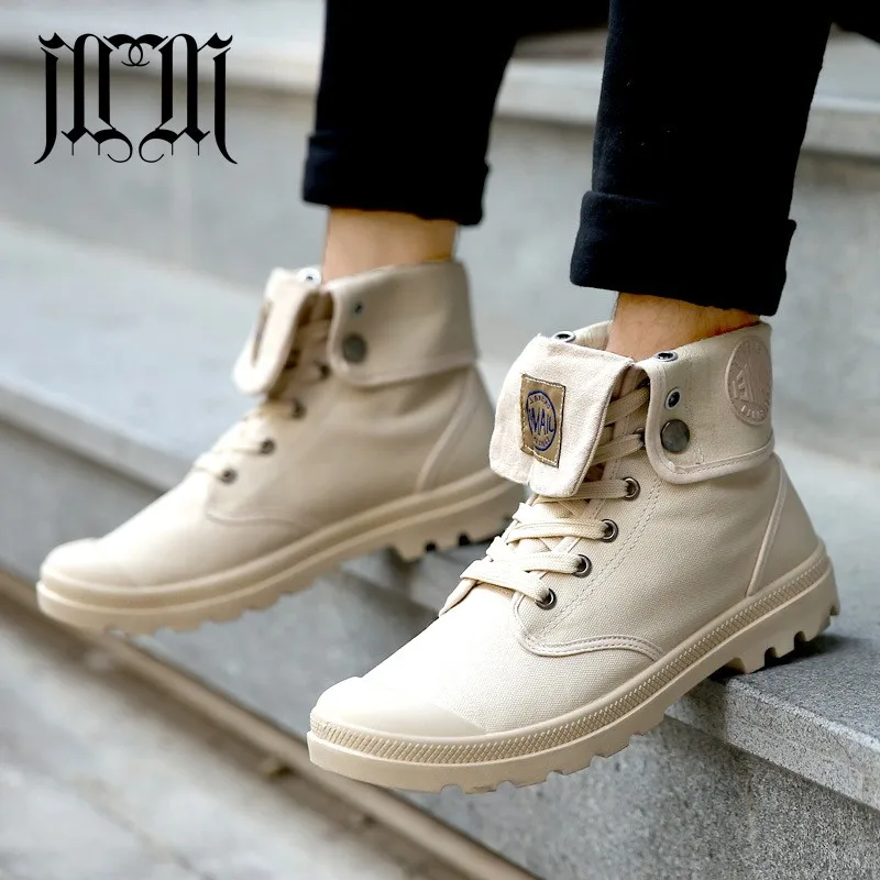 MUMUELI Canvas Black Beige Gray Khaki Designer Casual Men Women Breathable Hiking Shoes High Top Fashion Light Boots 1328