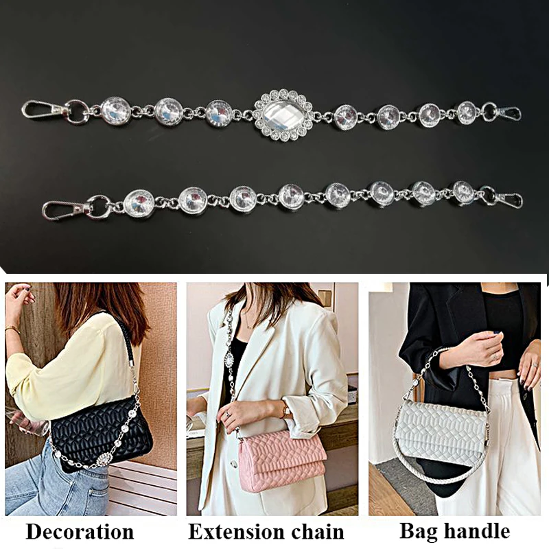 

Pendant Rhinestone Chain Handle Handbag Imitation Diamond Bag Strap Women Shoulder Bag Shoulder Strap Decoration Bag Accessories