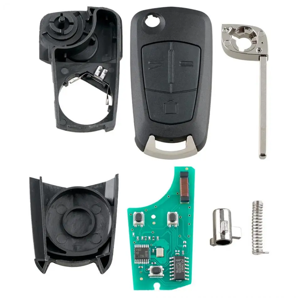 433 МГц 3 кнопки Черный Флип Ключа автомобиля дистанционного ключа универсальный
