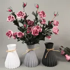 Современные пластиковые вазы, европейская антикерамическая ваза для цветов, свадебные украшения, ротанговый Декор для гостиной