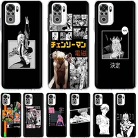 chainsaw man manga phone case funda for xiaomi redmi note 10 pro 9s 10s 9 8 pro 8t 8a 9a 9c 7 7a 6 6a soft cover coque