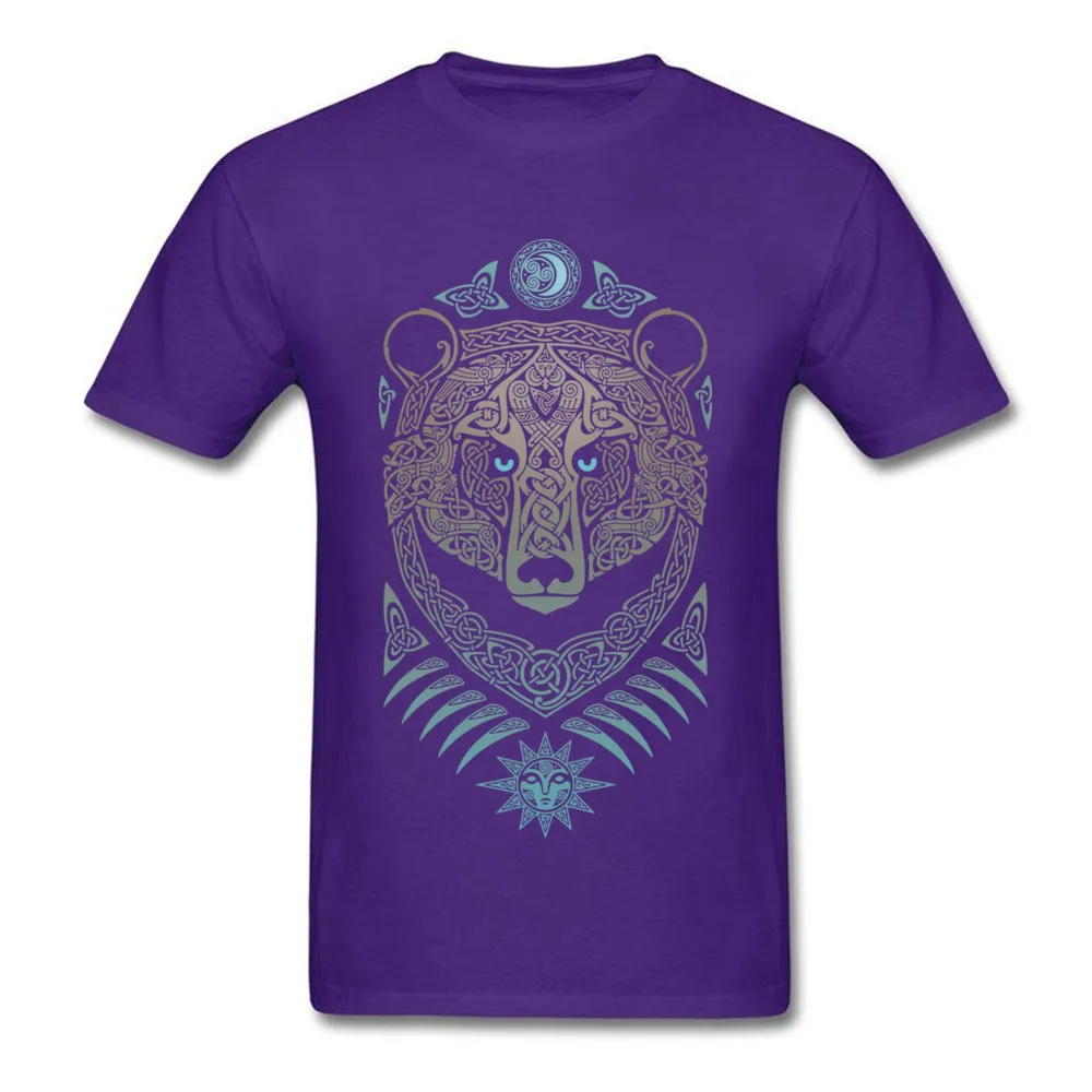 

Forest Lord Art Design Bear Tattoo T-Shirt. Summer Cotton Short Sleeve O-Neck Mens T Shirt New S-3XL