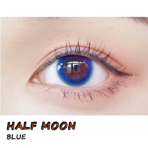 Маленький чехол для макияжа с красивыми глазами - Цвет: HALF MOON BLUE