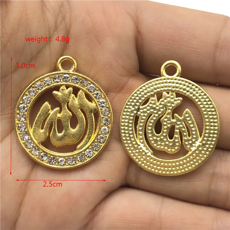 5 шт. Подвеска из металлического сплава кулон с цирконом турецкий истинный Бог