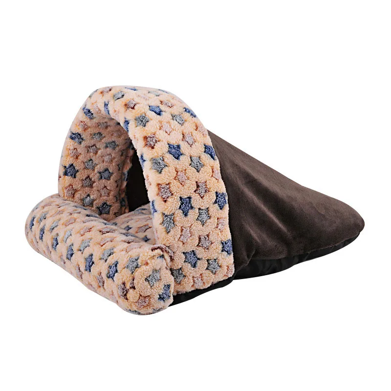 

1 Pcs Pet Dog Puppy Cat Nest Bed House Kitten Warm Soft Comfortable For Sleeping Cama Gato Accessories Mascotas Panier Chat Kat