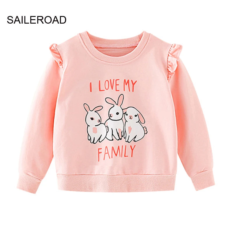 

Модные детские толстовки SAILEROAD в виде кроликов, детские толстовки для девочек и мальчиков, футболка с длинным рукавом, топы, спортивная руба...