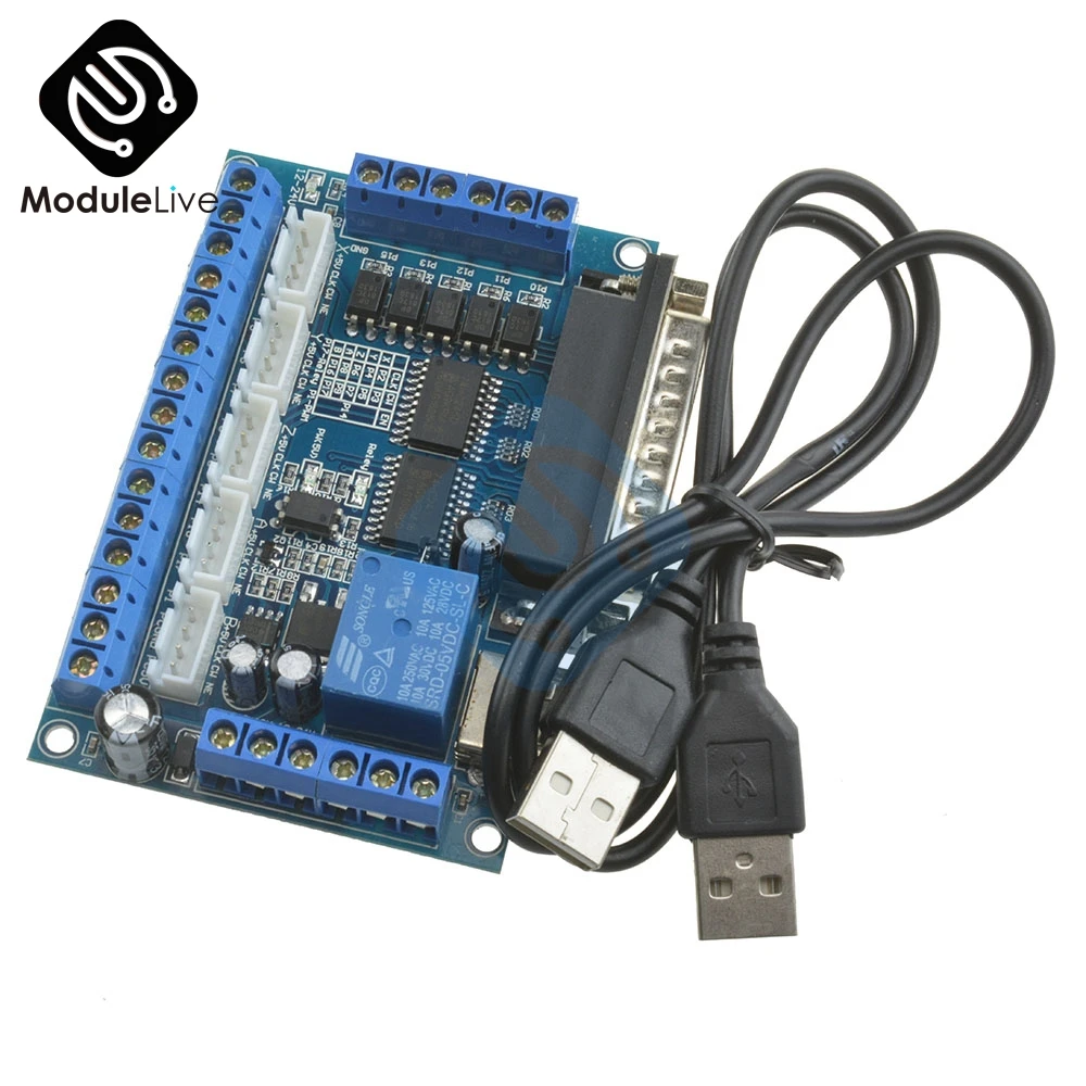 5-осевая плата с ЧПУ оптическим соединителем Драйвер шагового двигателя MACH3